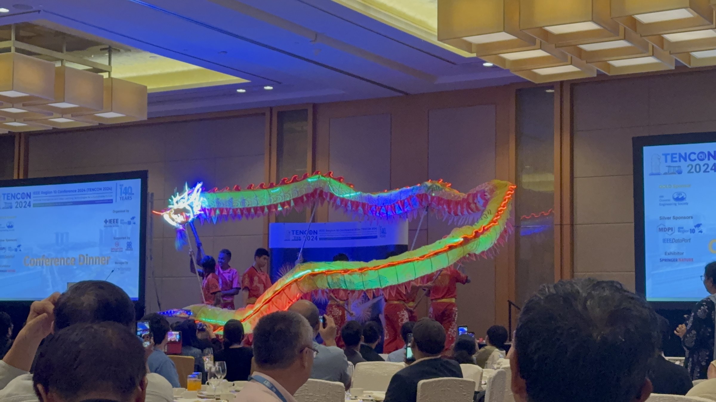 Dragon dance at the conference dinner