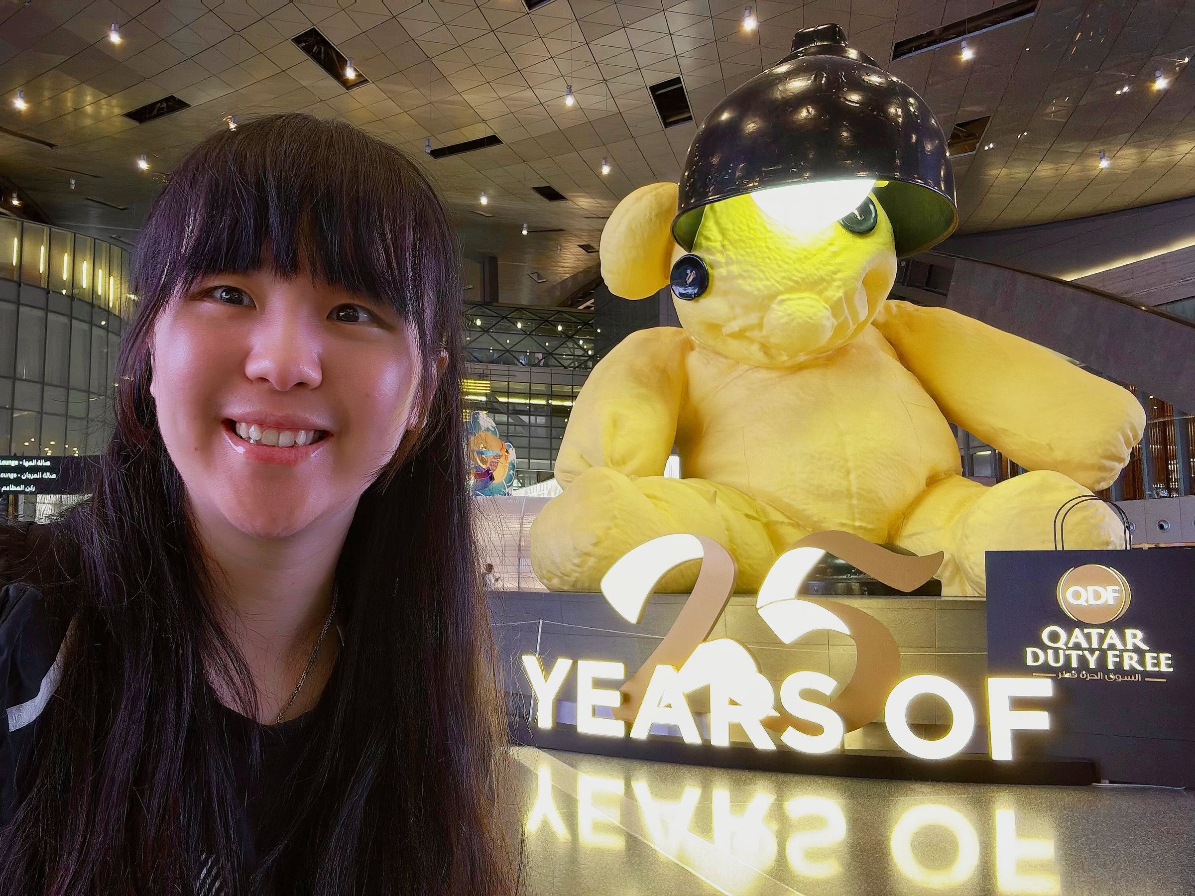 Lamp Bear at Doha airport