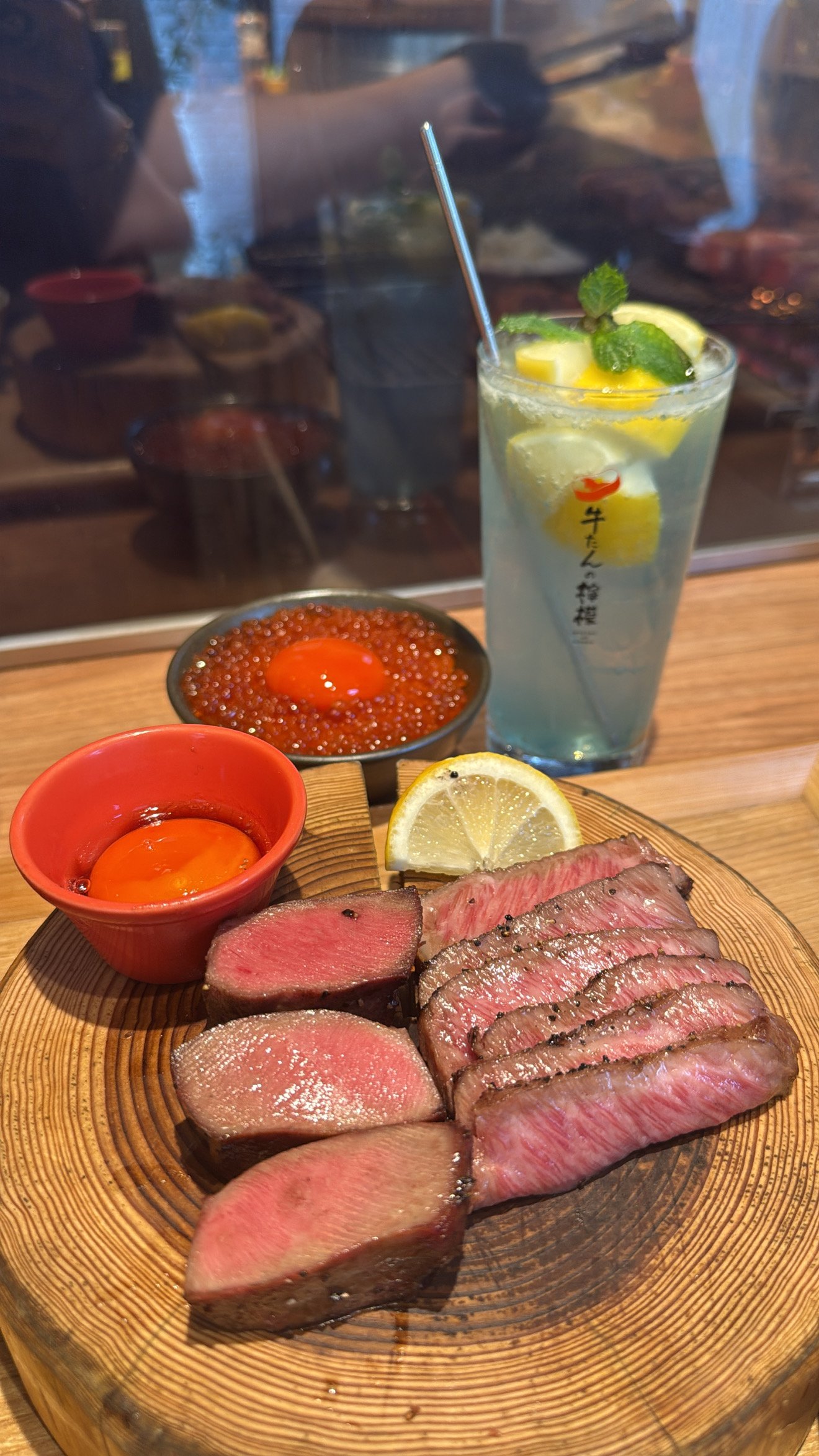 Thick-cut grilled beef tongue