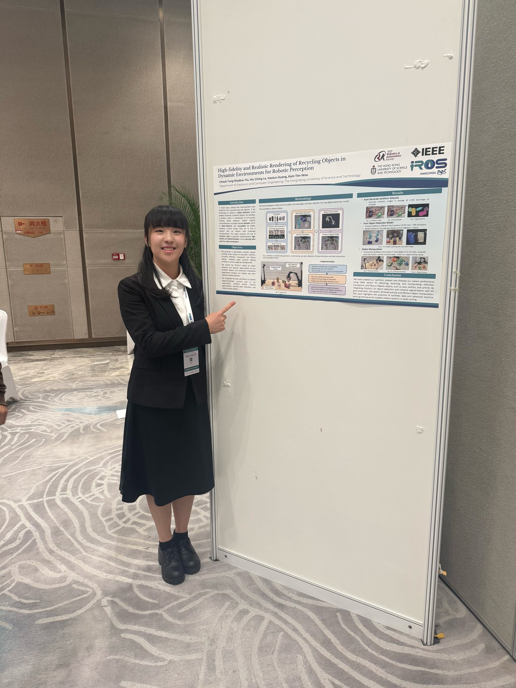 With my poster